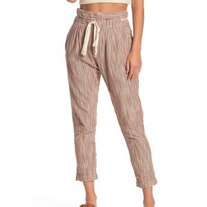 Free People Light At Sunrise Striped Crop Pants 12